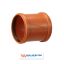 PVC - d 160 roodbruin - steekmof BENOR