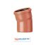 PVC - d 160 roodbruin - bocht 15° m/s BENOR