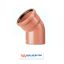 PVC - d 160 roodbruin - bocht 45° m/s BENOR