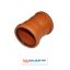 PVC - d 160 roodbruin - bocht 15° m/m BENOR
