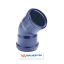 PP d. 50 - bocht 45° m/m zwart