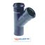 PP d. 50 - T-stuk 45° 2xmof/spie zwart