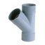 PVC - d 032 - T-stuk BENOR grijs - 45° 3xM