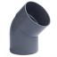 PVC - d 032 - bocht BENOR grijs - 45° m/s