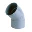 PVC - d 032 - bocht BENOR grijs - 45° m/m