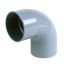 PVC - d 040 - bocht BENOR grijs - 88° m/s