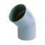 PVC - d 090 - bocht BENOR grijs - 45° m/s