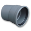PVC - d 110 - bocht BENOR grijs - 15° m/s