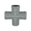 PVC - d 125 - T dubbel BENOR grijs 90°