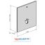 Bouwplaat Rosco VIDI T20 - 1200x1300x20 mm toiletplaat (prefabelement voor hangtoilet)