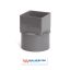 PVC - reductie vierk/rond grijs - 100/100