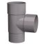 PVC RWA T-stuk grijs 87° - d 070