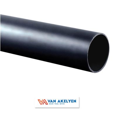 PP d. 90 - buis glad zwart  wanddikte 3,4 mm