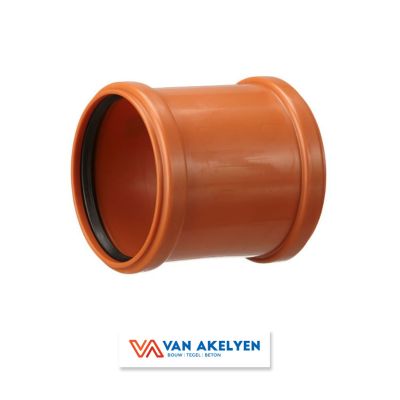 PVC - d 160 roodbruin - steekmof BENOR 