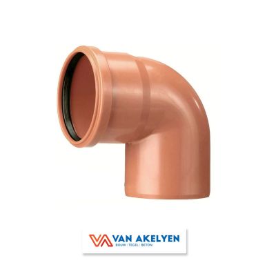 PVC - d 160 roodbruin - bocht 88° m/s BENOR 