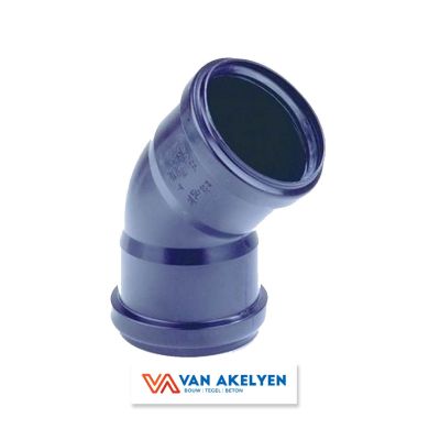 PP d. 40 - bocht 45° m/m zwart 