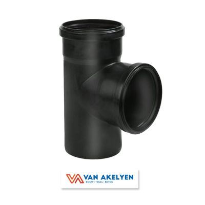 PP d. 90 - T-stuk 90° 2xmof/spie zwart 