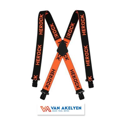 Herock - Seri bretels met logo zwart/oranje