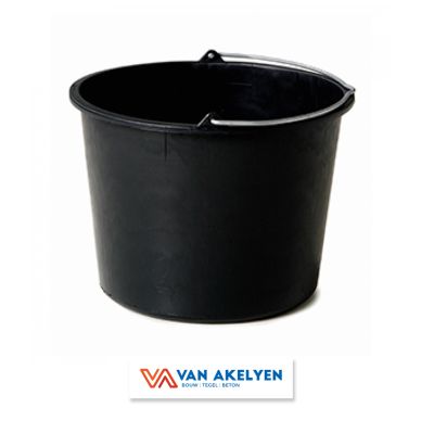 Salco - gripline-d 20 l emmer zwart, knopbeugel