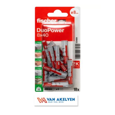 Fischer - DUOPOWER 8X40  K NV (18 pcs) 