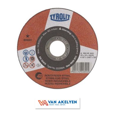 Tyrolit - A60R-BFINOX - 115x1,0x22,23 mm 