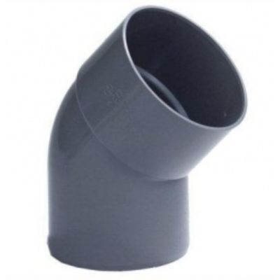 PVC - d 032 - bocht BENOR grijs - 45° m/s 