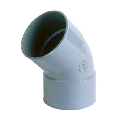 PVC - d 032 - bocht BENOR grijs - 45° m/m 