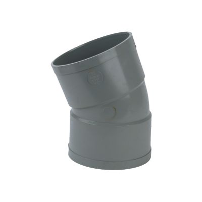 PVC - d 090 - bocht BENOR grijs - 22° m/m 