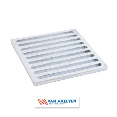 Alu - putrooster met staven - 25 x 25 cm 