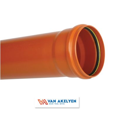 PVC - d 110 ROODBRUIN - buis gemoft BENOR 3,2 mm dikte SN8