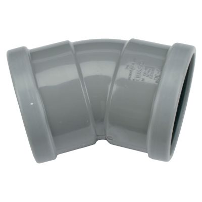 PVC - d 160 - bocht BENOR grijs - 30° m/m 