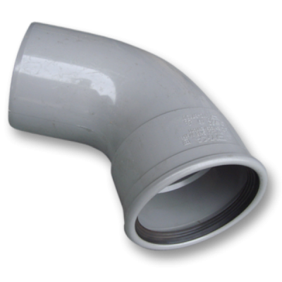 PVC - d 160 - bocht BENOR grijs - 67° m/s 