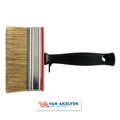 Prof Praxis - Latexborstel 40 x 120 mm, kort, wit  varkenshaar