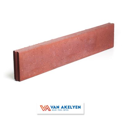 Boordplaat - 100 x 20 x 6 cm - rood 