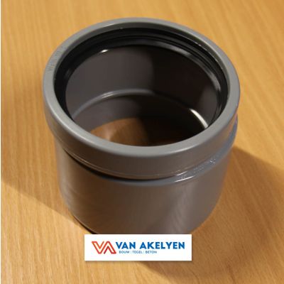 PVC - reductie BENOR grijs - 125/110 - M/S 
