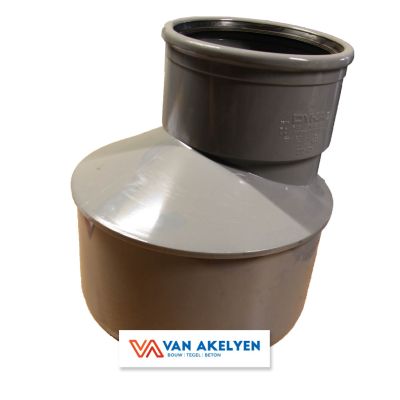 PVC - reductie BENOR grijs - 200/125 - M/S 