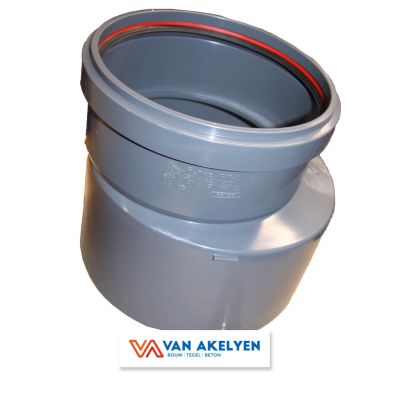 PVC - reductie BENOR grijs - 250/200 - M/S 
