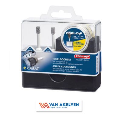 Carat - tegelboorset EHS 8 mm incl Cooldip 