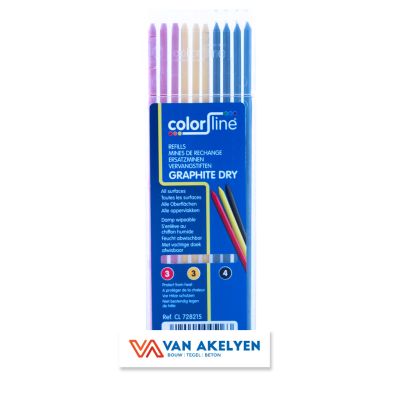Prof Praxis - Vervangstiften voor "Graphite Dry"   –  4xGR, 3xR, 3xG