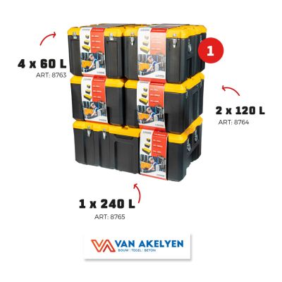 DS art 8897 intakepakket 7 gereedschapskoffers  4 stuks 60 L + 2 stuks 120 L + 1 stuk 240 L