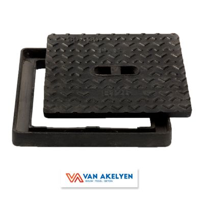 Gietijzer - deksel B125 (12,5 ton) - 40 x 40 cm extra zwaar - hydraulic