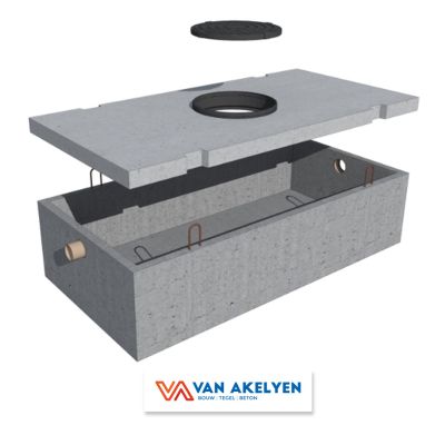 O-Beton INFILO 1250 l - dekplaat B125 - 250x125x70 infiltratiemodule in waterdoorlatend beton