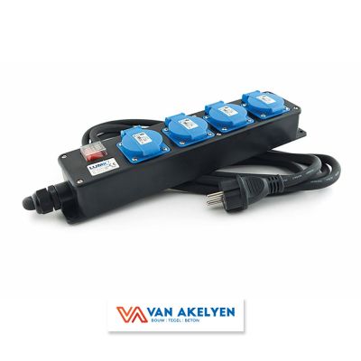Prof Praxis - Verdeelblok - 4 stopcontacten - 10  m kabel