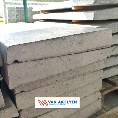 Muurkap glad beton - 100/37 - 1 helling 