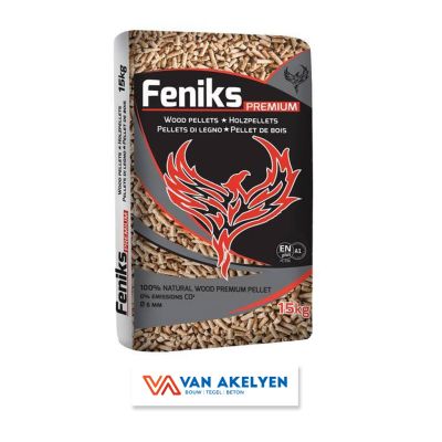 Pellets houtkachel (zak 15 kg)  100% naaldhout - EN + A1 hoge kwaliteit
