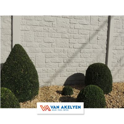 Afsluiting grijs - motief wildverband - 190x40x3,8 cm