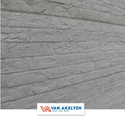 Afsluiting grijs - motief baksteen - 190x40x3,8 cm