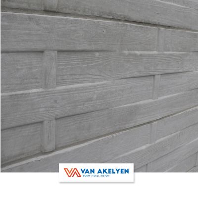 Afsluiting grijs - boog vlechtwerk - 190x40/50x3,8 cm 
