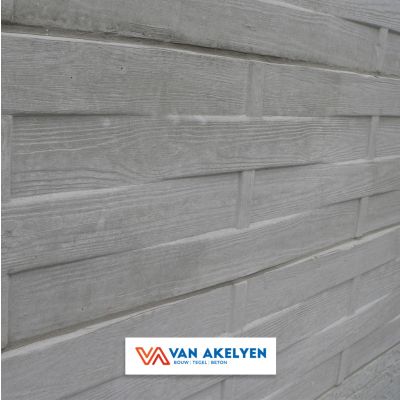Afsluiting grijs - motief vlechtwerk - 190x40x3,8 cm