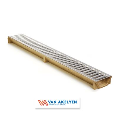 Afvoergeul mini + galva rooster 5 cm dik - 1 meter 